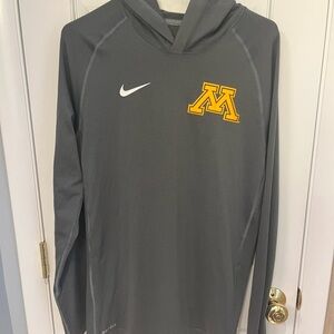 Nike Dri-FIT University of Minnesota Gray Hoodie Shirt